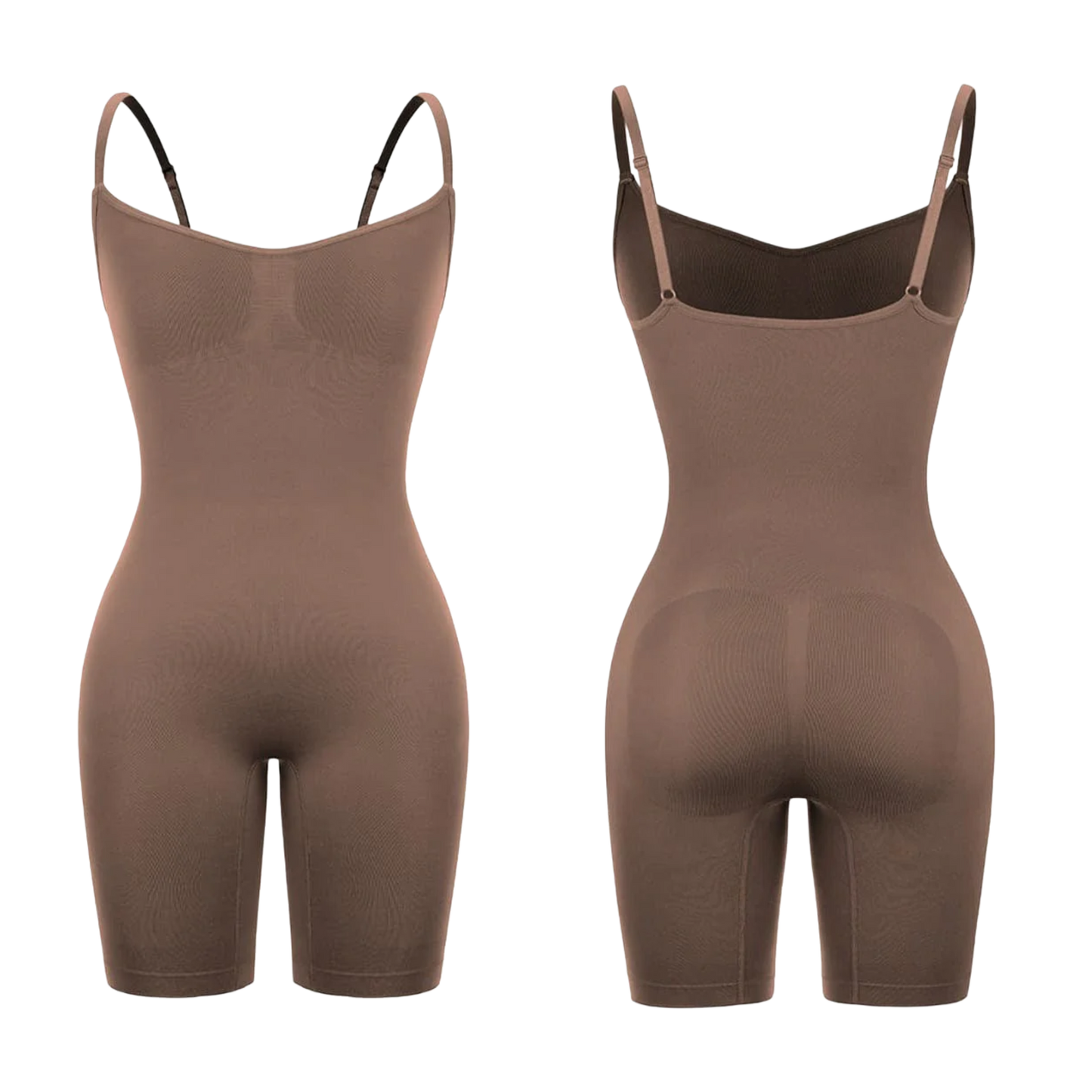 Seamless Sculpt Plus Tummy Control Full Body Shaper (Dark Brown)